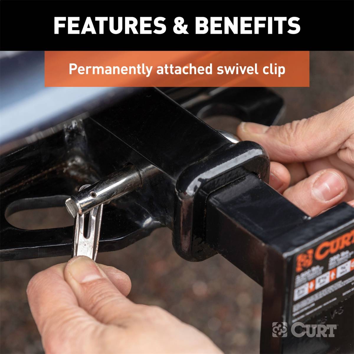 CURT 1/2" Swivel Hitch Pin Titan Truck Equipment