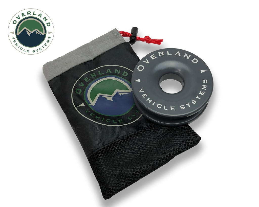 Overland Vehicle Systems - OVS | Recovery Ring 4.00" 41,000 LBS Gray With Storage Bag Universal