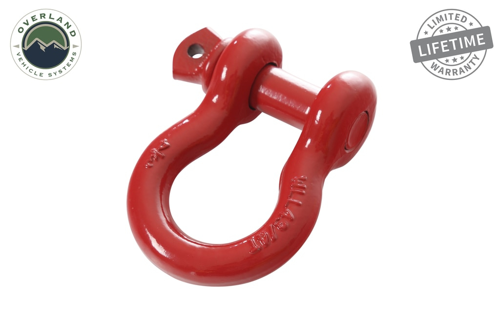 Overland Vehicle Systems - OVS | 3/4" Recovery Shackle - Gloss Red