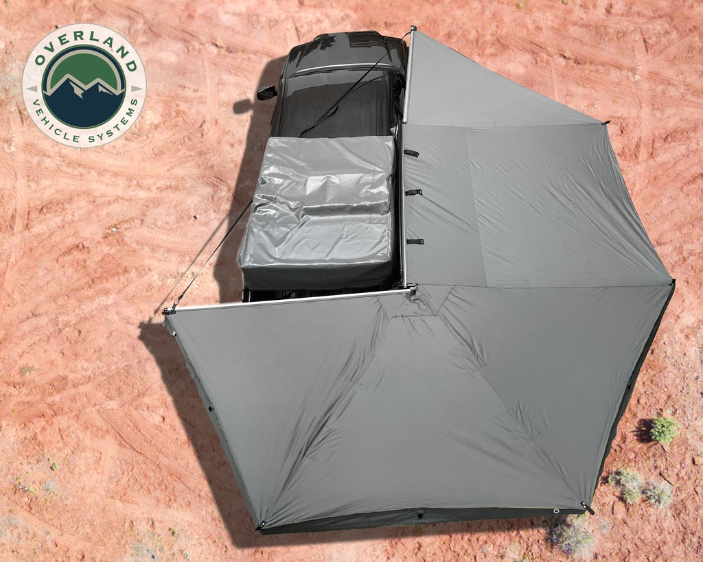 Overland Vehicle Systems - OVS | Nomadic 270 Awning - Passenger Side w/Bracket Kit & Wall 1/2/3