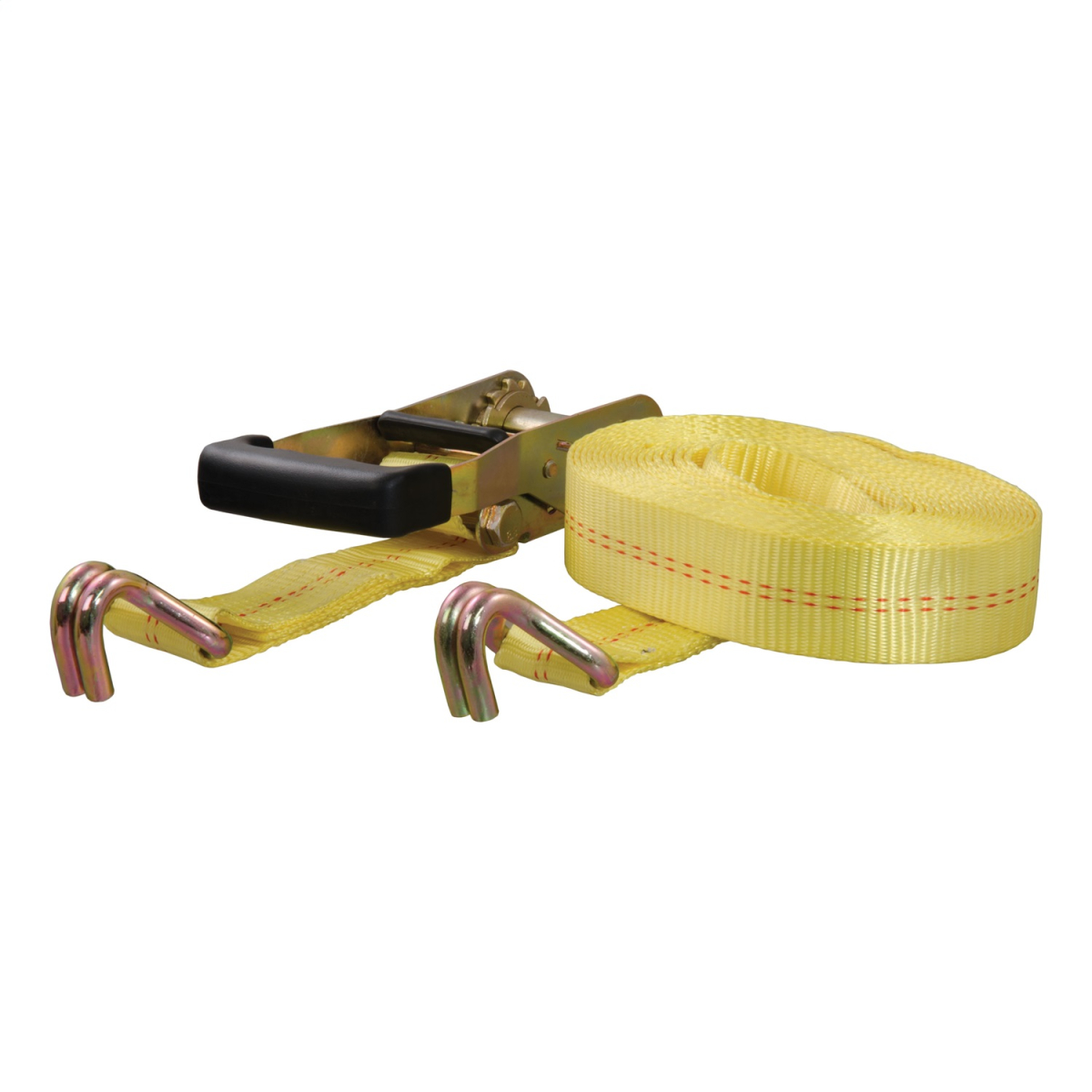 CURT - 27' Yellow Cargo Strap with J-Hooks (3,333 lbs.)