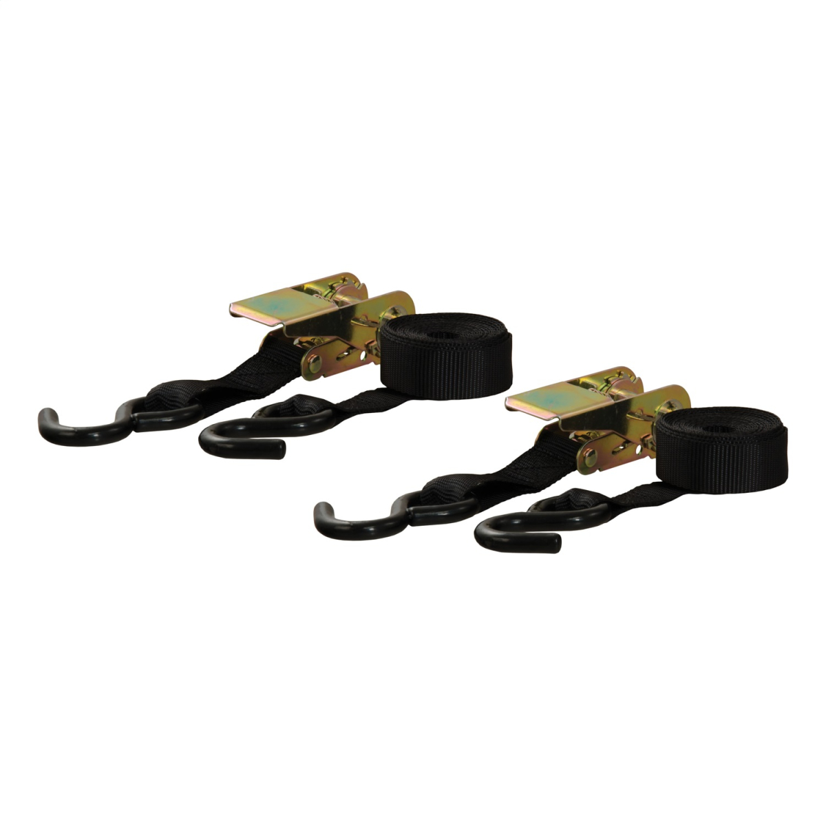 CURT - 10' Black Cargo Straps with S-Hooks (500 lbs, 2-Pack)