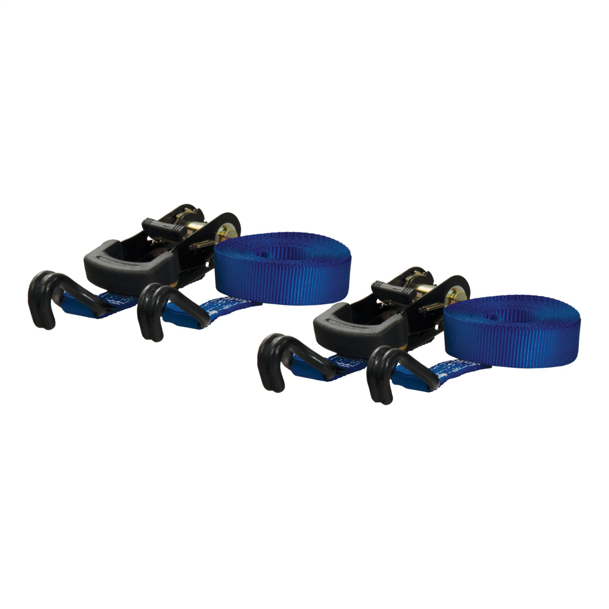 CURT - 16' Blue Cargo Straps with J-Hooks (733 lbs, 2-Pack)