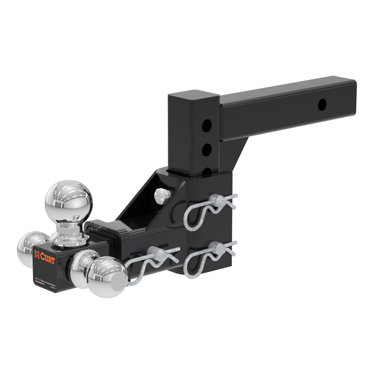 CURT - Adjustable Tri-Ball Mount (2" Shank, 1-7/8", 2" & 2-5/16" Balls)