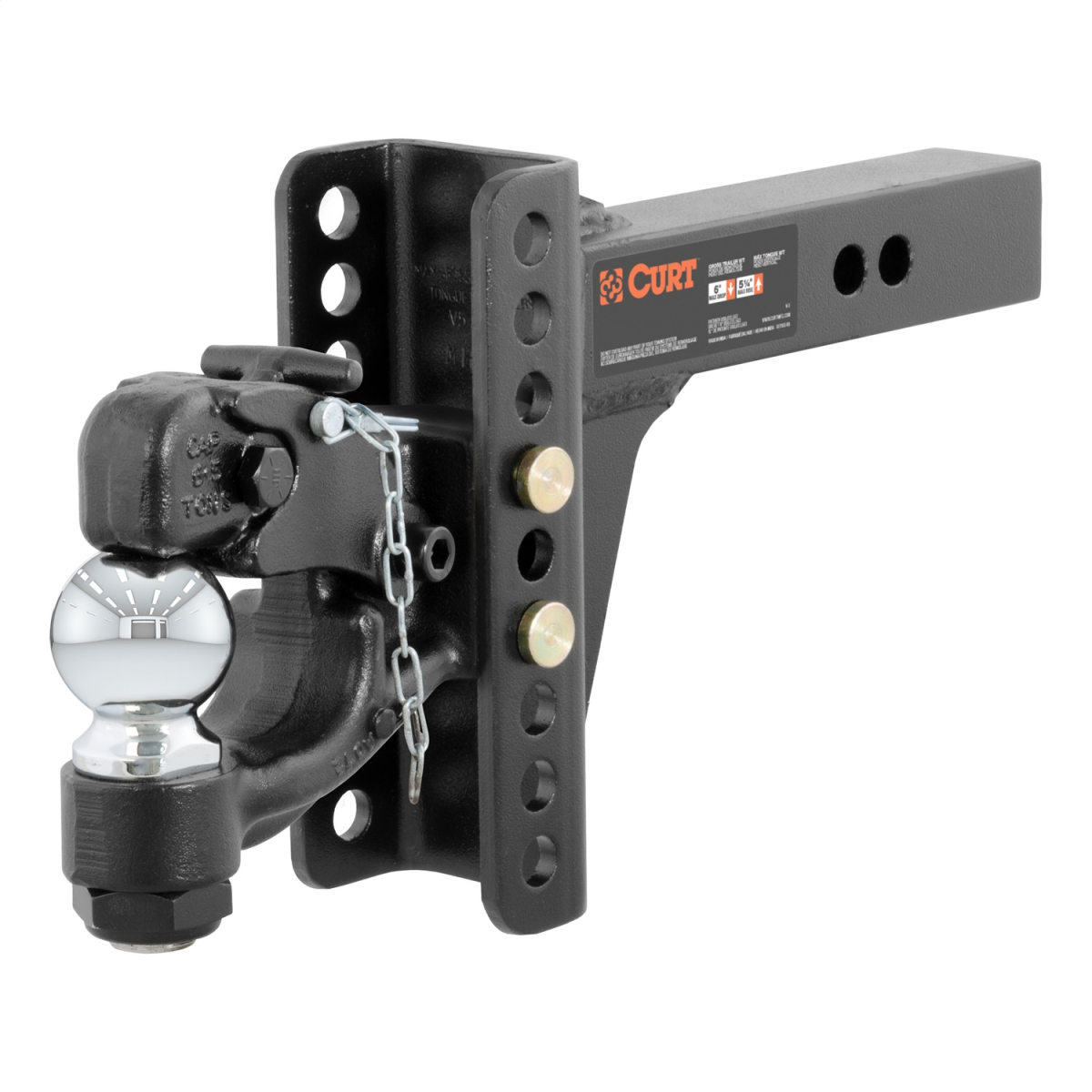 CURT - Adjustable Channel Mount with 2-5/16" Ball & Pintle (2" Shank, 13,000 lbs.)