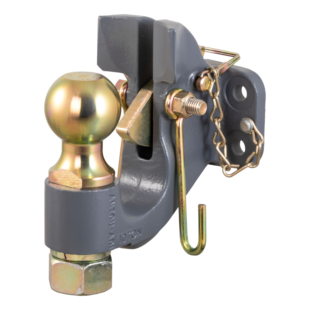 CURT - CURT 48410 SecureLatch 2-5/16-Inch Ball and Pintle Hitch Hook Combination, 20,000 Pounds, Mount Required