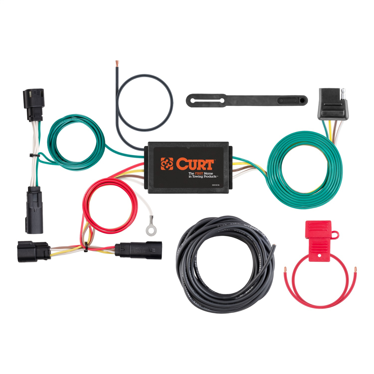 CURT - CURT 56320 Custom Wiring Harness, 4-Way Flat Output, Select Ford Escape