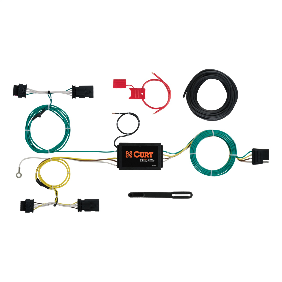 CURT - CURT 56274 Custom Wiring Harness, 4-Way Flat Output, Select Jeep Renegade