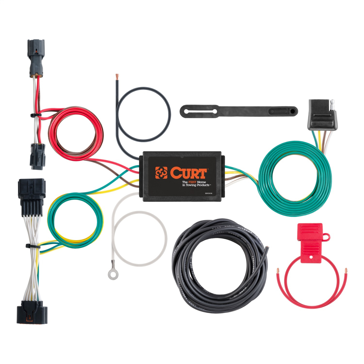 CURT - CURT 56321 Custom Wiring Harness, 4-Way Flat Output, Select Kia Sportage