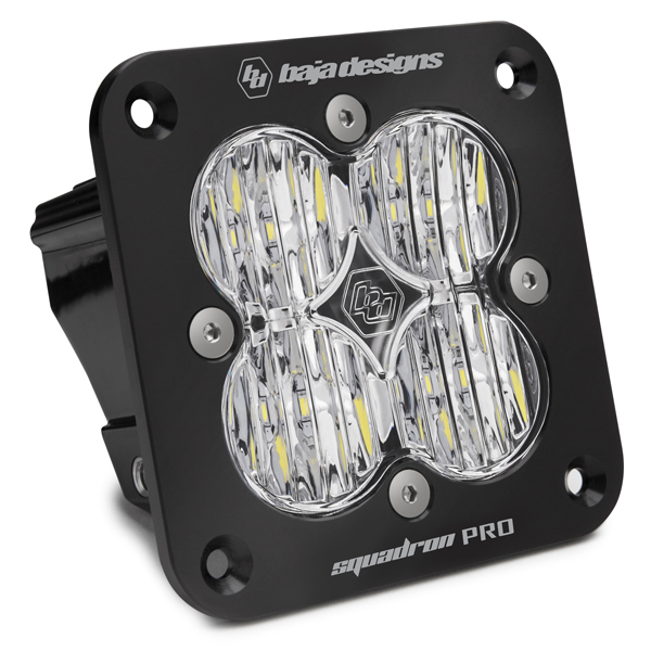 Baja Designs - Baja Designs | Squadron Pro Flush Mount LED Light Pod Black Clear Lens Wide Cornering Pattern