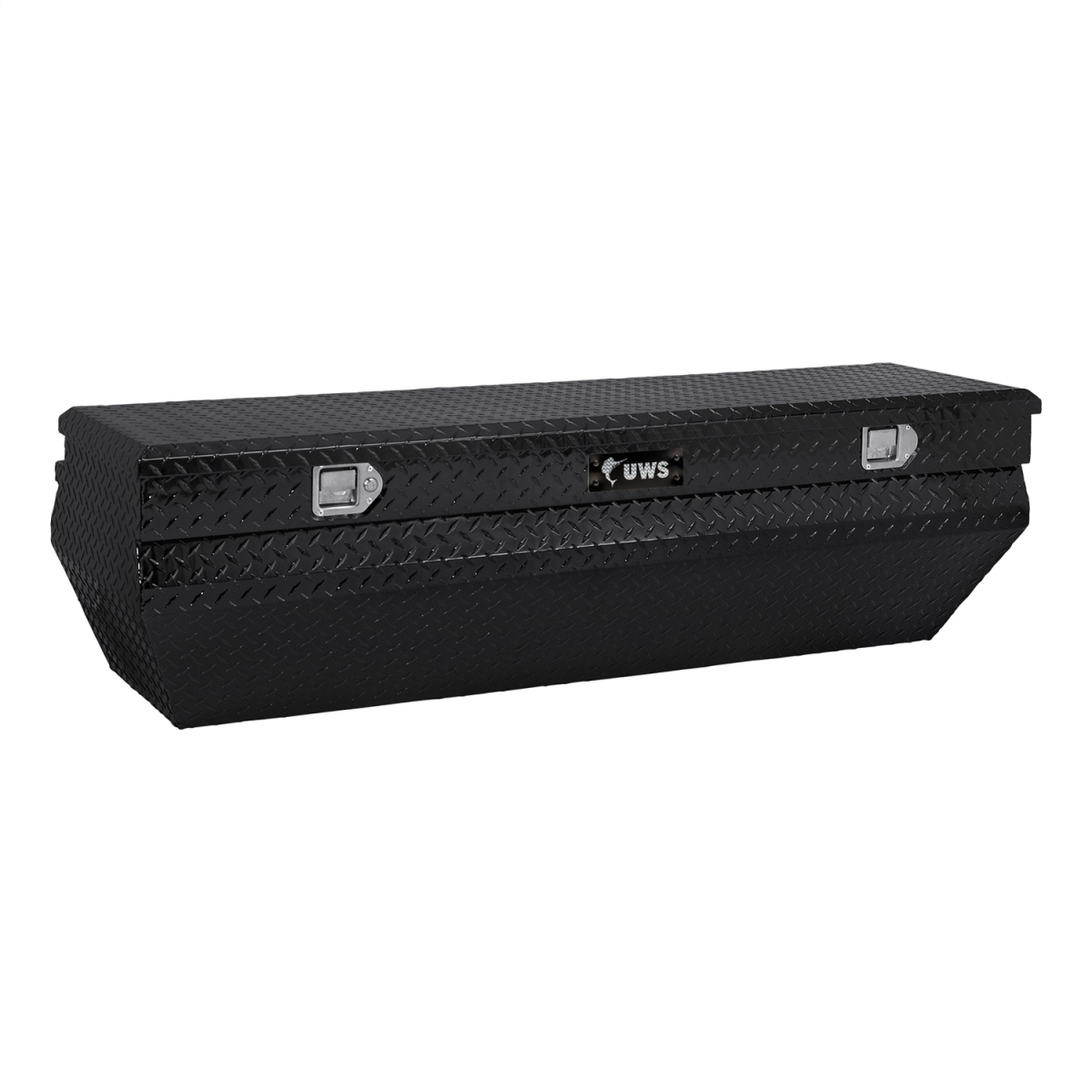 UWS - UWS | Aluminum Storage Box (62" Wedged Angled Truck Tool Box; Powder-Coated Aluminum) | TBC-62-WN-BLK