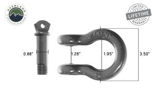 Overland Vehicle Systems - OVS | 3/4" Recovery Shackle - Gray - Image 6