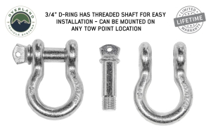 Overland Vehicle Systems - OVS | 3/4" Recovery Shackle - Zinc - Image 2