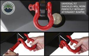 Overland Vehicle Systems - OVS | 3/4" Recovery Shackle - Gloss Red - Image 3