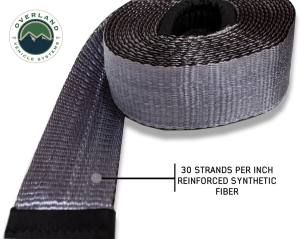 Overland Vehicle Systems - OVS | 4"x8' 40,000lb Tow Strap - Gray - Image 7