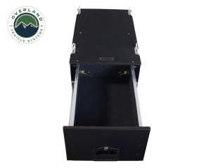 Overland Vehicle Systems - OVS | Cargo Box With Slide Out Drawer & Working Station Size Black Powder Coat Universal - Image 6