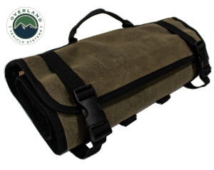 Overland Vehicle Systems - OVS | First Aid Bag Rolled Brown 16 Lb Waxed Canvas Canyon Bag - Image 1