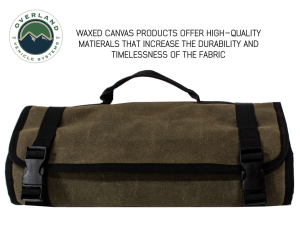 Overland Vehicle Systems - OVS | First Aid Bag Rolled Brown 16 Lb Waxed Canvas Canyon Bag - Image 3