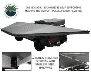 Overland Vehicle Systems - OVS | Nomadic 270 Awning - Passenger Side w/Bracket Kit - Image 2