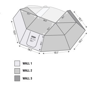 Overland Vehicle Systems - OVS | Nomadic 270 Awning Wall 3 - Driver Side (Wall Only) - Image 1