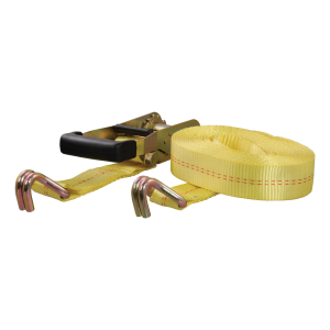 CURT - 27' Yellow Cargo Strap with J-Hooks (3,333 lbs.) - Image 1