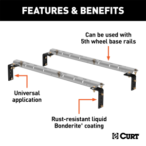 CURT - CURT 16101 Universal 5th Wheel Brackets - Image 6