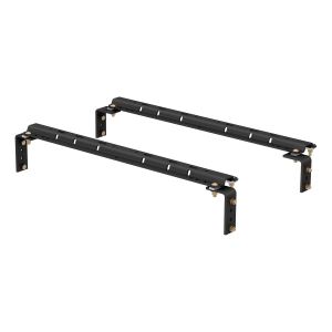 CURT - CURT 16200 Industry-Standard 5th Wheel Hitch Rails and Brackets, Carbide Black, 25,000 Pounds - Image 1