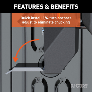 CURT - CURT 16025 Puck System 5th Wheel Legs, Select Silverado, Sierra 2500, 3500 HD, 8' Bed, 25K - Image 4