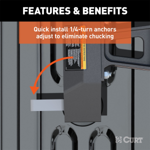 CURT - CURT 16029 Puck System 5th Wheel Legs, Select Silverado, Sierra 2500, 3500 HD, 8' Bed, 25K - Image 4