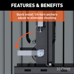 CURT - CURT 16027 Puck System 5th Wheel Adapter with Rails, Select Chevy, Ford, GMC, 25K - Image 4