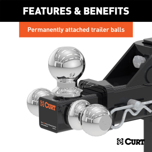 CURT - Adjustable Tri-Ball Mount (2" Shank, 1-7/8", 2" & 2-5/16" Balls) - Image 4