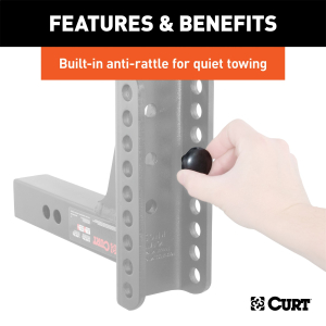 CURT - Adjustable Channel Mount with 2-5/16" Ball & Pintle (2" Shank, 13,000 lbs.) - Image 5