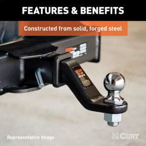 CURT - Commercial Duty Forged Ball Mount (2-1/2" Shank, 20,000 lbs., 8" Drop) - Image 4