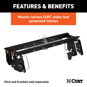 CURT - CURT 60661 Under-Bed Gooseneck Installation Brackets, Fits Select Dodge, Ram 2500, 3500 - Image 3