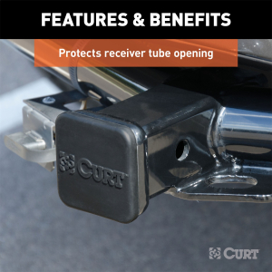 CURT - 2" Rubber Hitch Tube Cover (Packaged) - Image 4