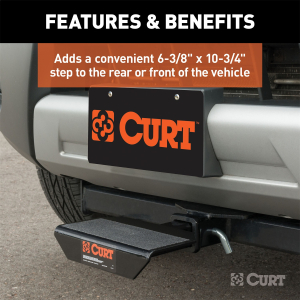 CURT - CURT 31001 10-3/4-Inch Non-Skid Trailer Hitch Step for 2-Inch Receiver - Image 3