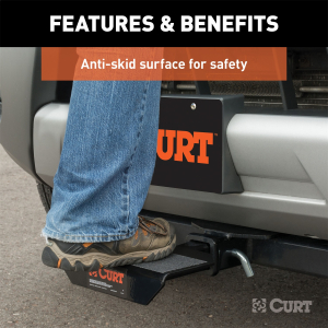 CURT - CURT 31001 10-3/4-Inch Non-Skid Trailer Hitch Step for 2-Inch Receiver - Image 4