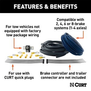 CURT - CURT 51500 Electric Trailer Brake Controller Wiring Kit - Image 2