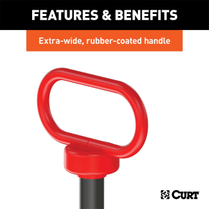 CURT - 5/8" Clevis Pin with Handle and Clip - Image 3