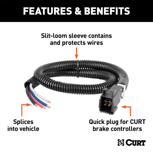 CURT - CURT 51516 Quick Plug Universal Electric Trailer Brake Controller Wiring Harness - Image 4