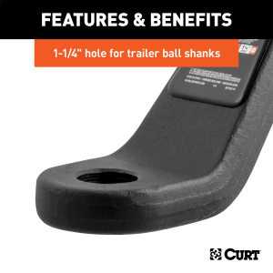 CURT - CURT 45340 Forged Ball Mount (2" Shank, 17,000 lbs., 2" Drop, 8-1/2" Long) - Image 5