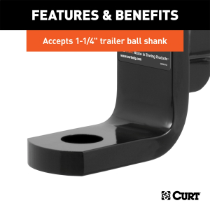 CURT - Class 4 Ball Mount (2" Shank, 12,000 lbs., 2" Drop, 9-3/8" Long) - Image 7