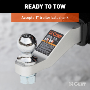 CURT - Aluminum Ball Mount (2" Shank, 8,000 lbs, 2" Drop, 8-1/2" Long) - Image 5