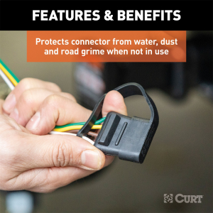 CURT - 4-Way Flat Connector Dust Cover (Vehicle Side) - Image 3