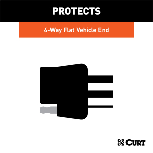 CURT - 4-Way Flat Connector Dust Cover (Vehicle Side) - Image 4