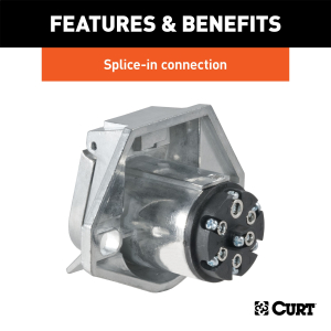 CURT - 7-Way Round Connector Socket (Vehicle Side) - Image 3