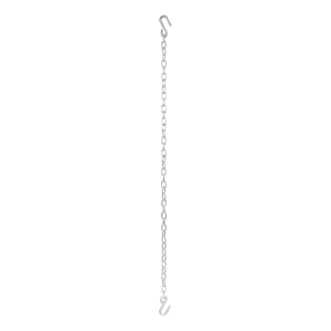 CURT - 48" Safety Chain with 2 S-Hooks (2,000 lbs, Clear Zinc, Packaged) - Image 2