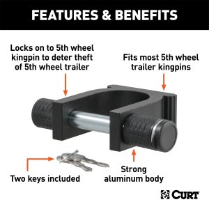 CURT - 5th Wheel Kingpin Lock (Fits 2" Diameter Kingpin) - Image 2