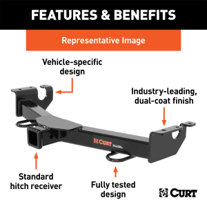 CURT - 2" Front Hitch, Select Silverado, Suburban, Sierra, Yukon (Fascia Trim) - Image 2