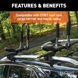 CURT - 53-3/8" Aluminum Universal Roof Rack Crossbars - Image 9